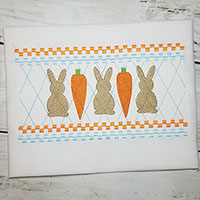 Faux Smocking Easter Machine Embroidery Design